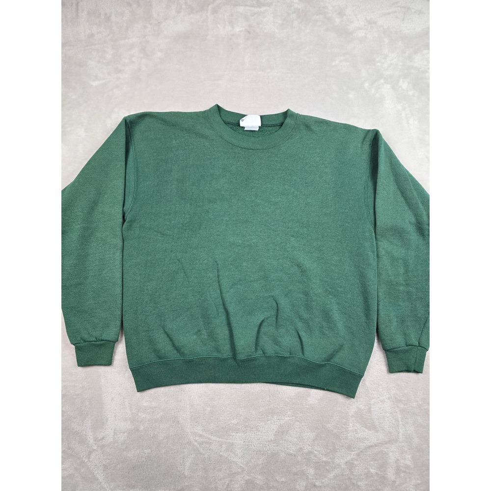 Vintage Lee Heavyweight Sweatshirt Mens L Green Made‎ in USA Pullover Crewneck